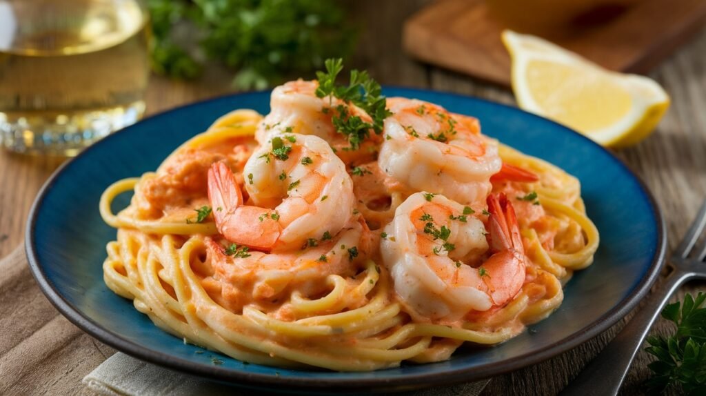 Creamy Garlic Shrimp Pasta Recipe